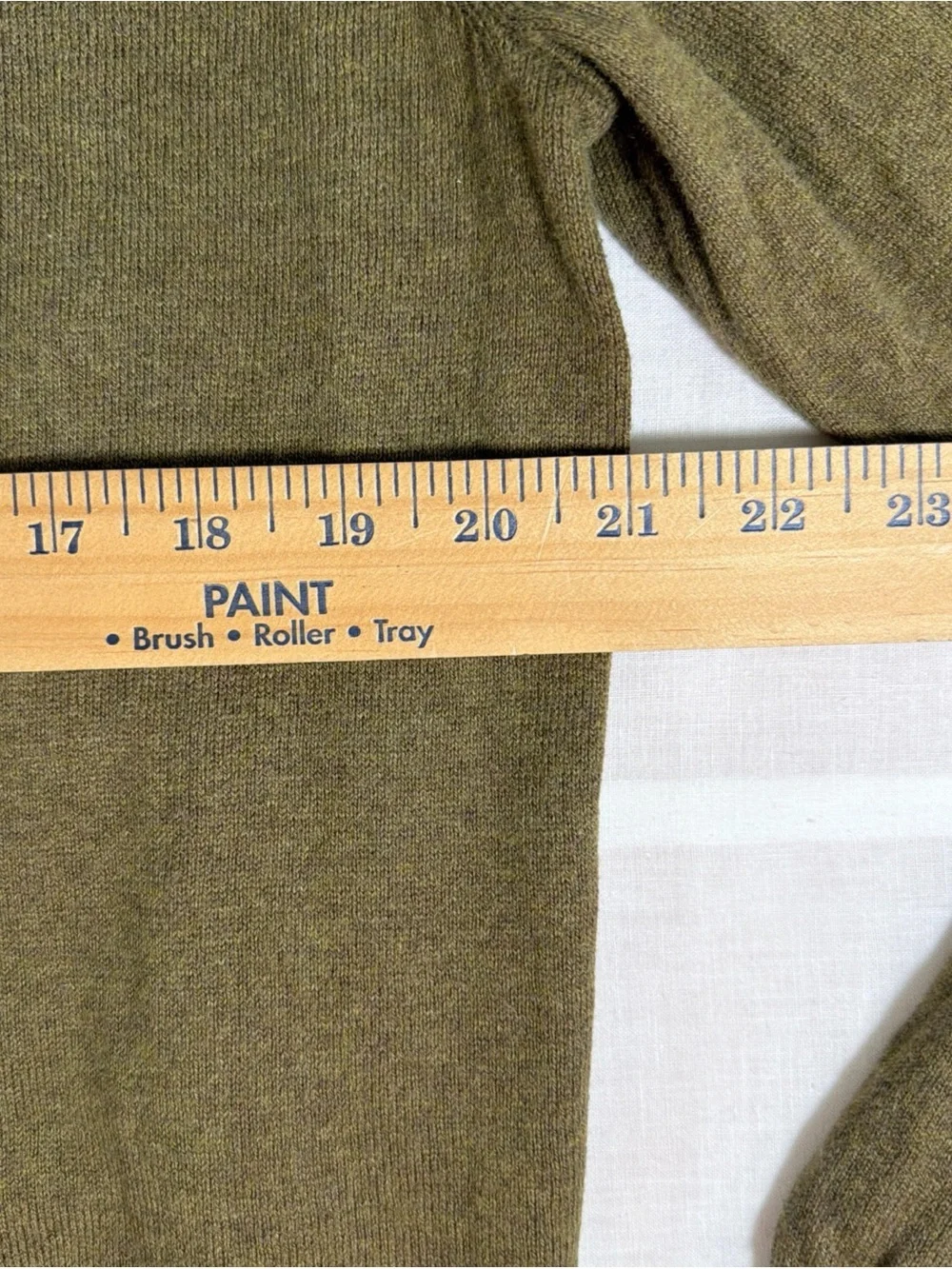 J. Crew  Men's Cashmere Cotton Blend Crew Neck Sweater - Large Green